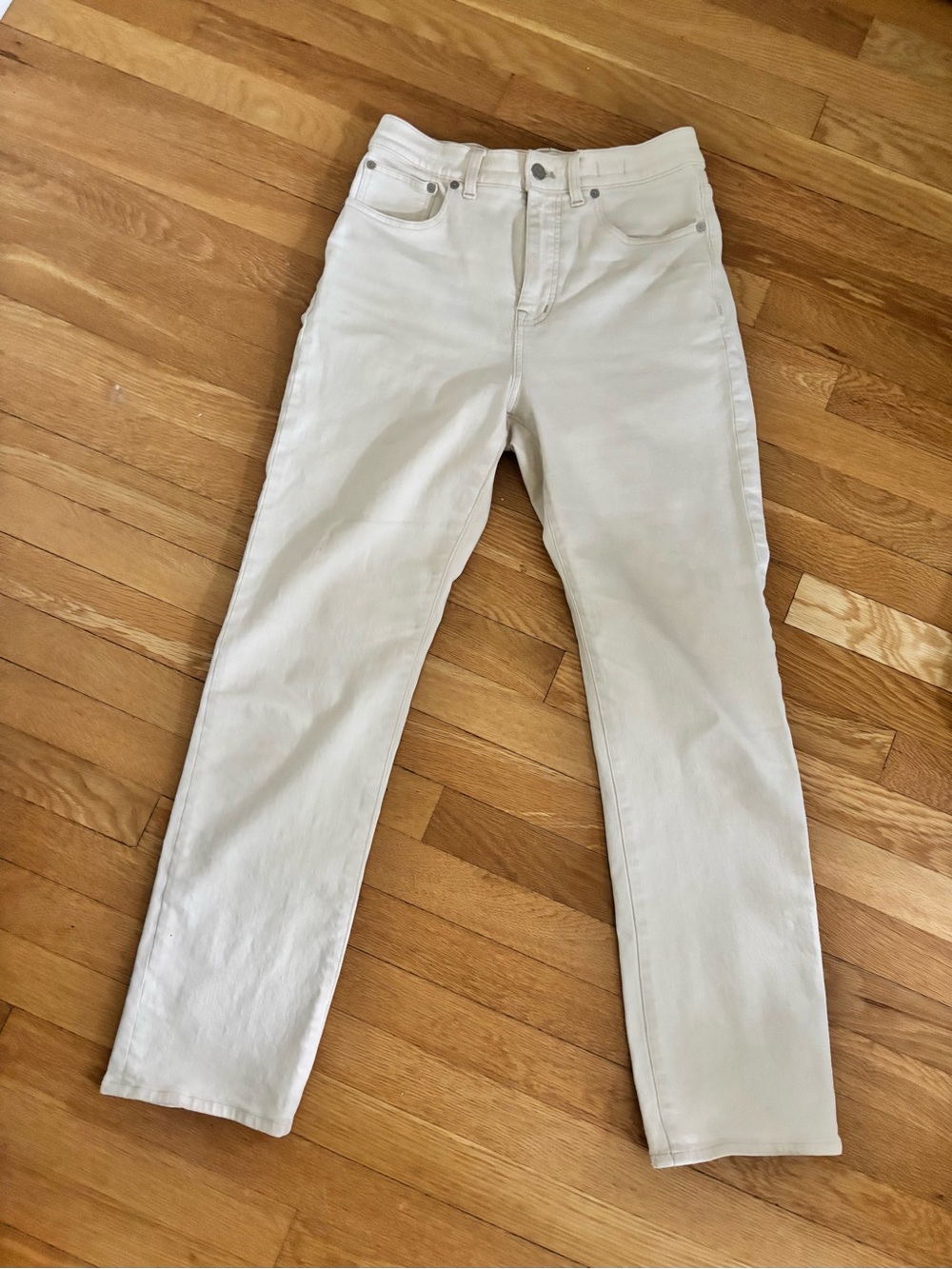 Madewell White Denim High-Rise Jeans